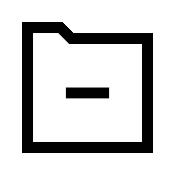 Ordner Entfernen Sie Das Symbol Auf Weißem Hintergrund Vektorillustration — Stockvektor