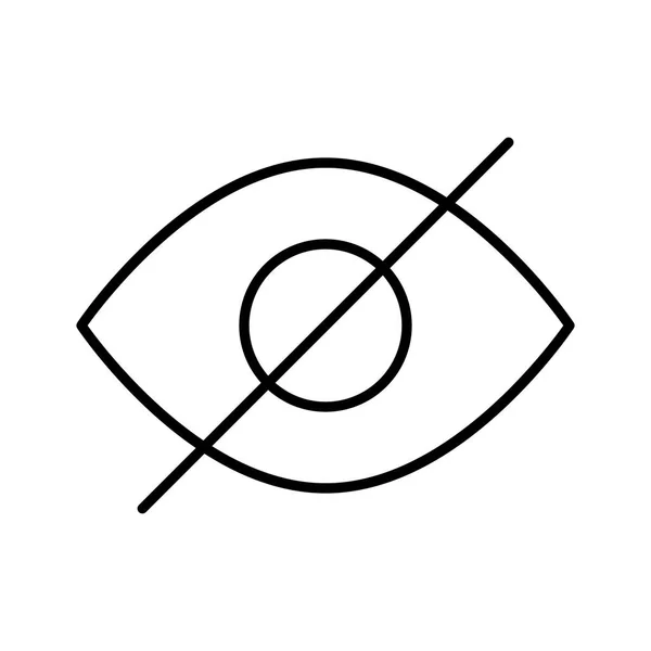 Eye Watch Dölj Osynlig Ikon Vektor — Stock vektor
