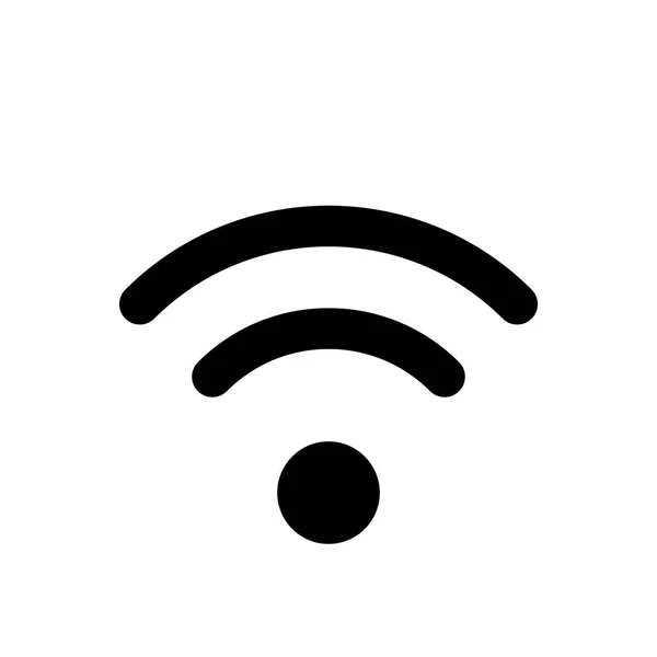 Ícone Wifi Sobre Fundo Branco Ilustração Vetorial — Vetor de Stock