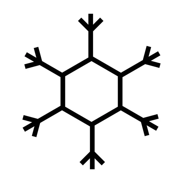 Schneeflocke Winter Symbol Vektorillustration — Stockvektor