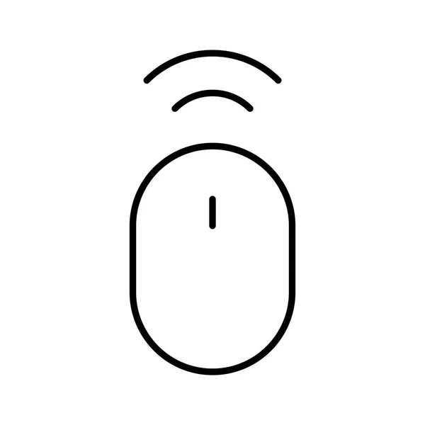 Icona Del Mouse Del Computer Wireless Illustrazione Vettoriale — Vettoriale Stock