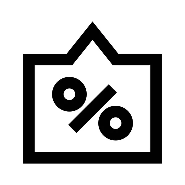 Sconto Vendita Simbolo Percentuale Icona Vettoriale Illustrazione — Vettoriale Stock