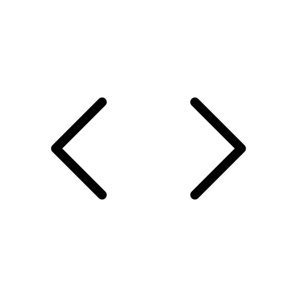 Icono Código Corto Ilustración Vectorial — Vector de stock