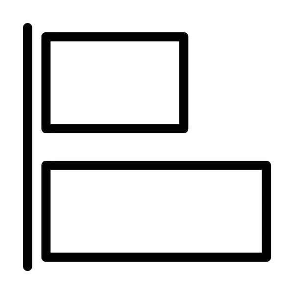 Ikona Zarovnání Vlevo Vektorová Ilustrace — Stockový vektor