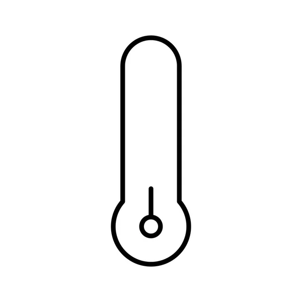 Thermometer Pictogram Witte Achtergrond Vector Illustratie — Stockvector