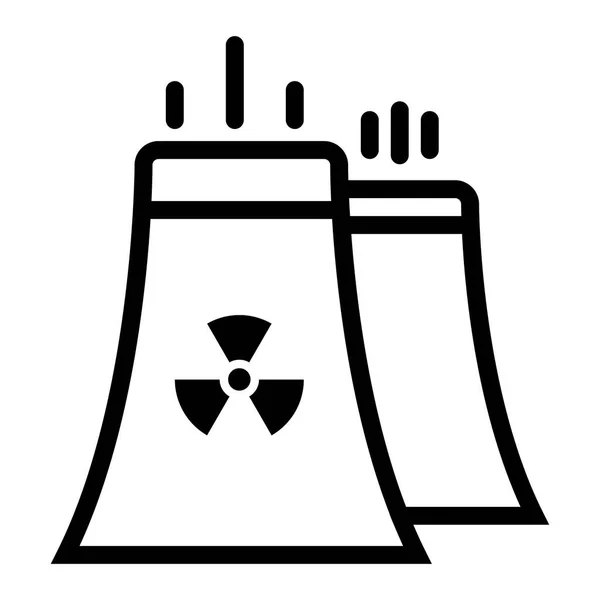 Icono Planta Nuclear Ilustración Vectorial — Vector de stock