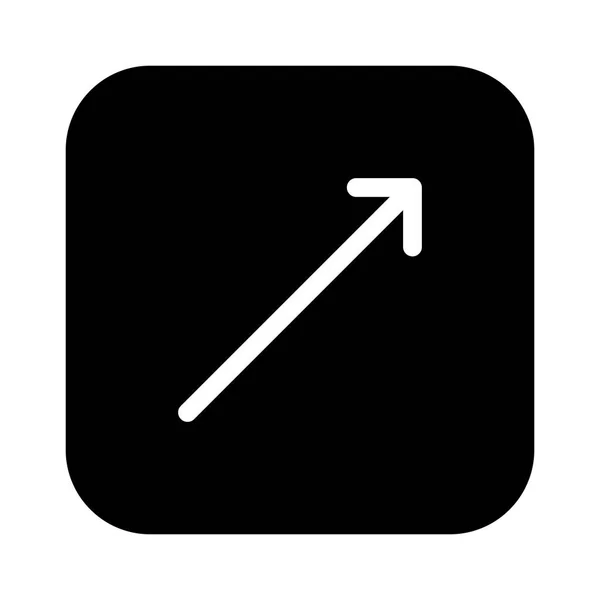 Diagonal Right Arrow Icon Vector — Stock Vector