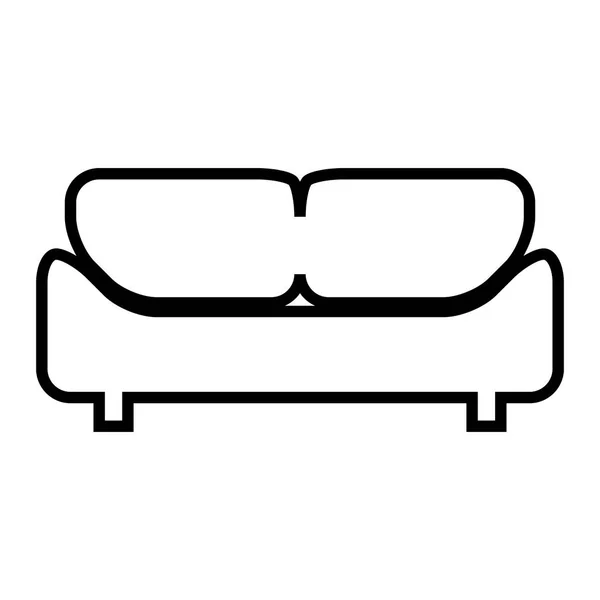 Sofa Icoon Vectorillustratie — Stockvector