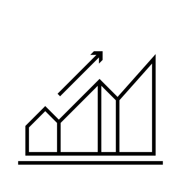 Crescer Ícone Gráfico Apresentação Ilustração Vetorial — Vetor de Stock