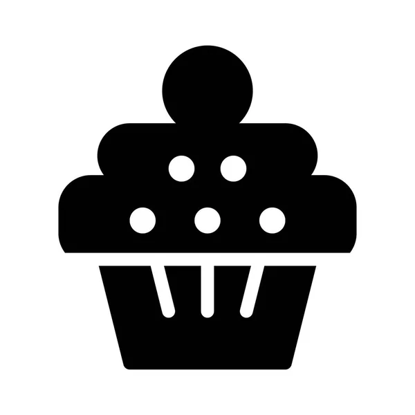 Muffin Bakery Ikone Vektorillustration — Stockvektor