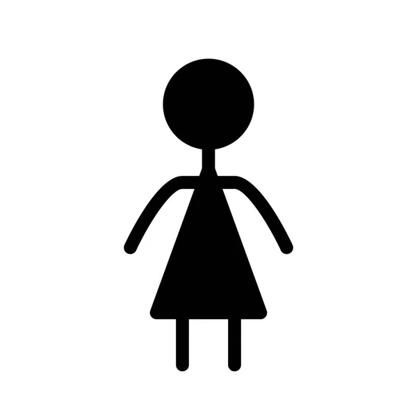 Icona Femminile Illustrazione Vettoriale — Vettoriale Stock