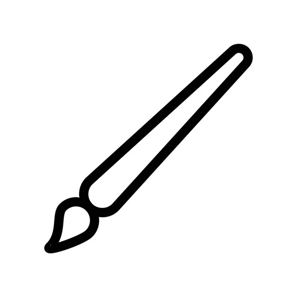 Icona Pennello Sfondo Bianco Illustrazione Vettoriale — Vettoriale Stock