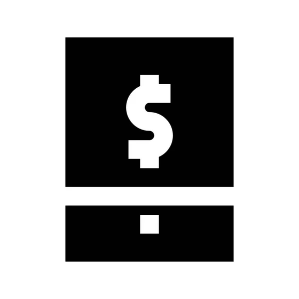 Tablet Dollar Icon Commerce Vector Illustration — 스톡 벡터