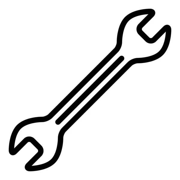 Wrench Icon White Background Vector Illustration — Stock Vector