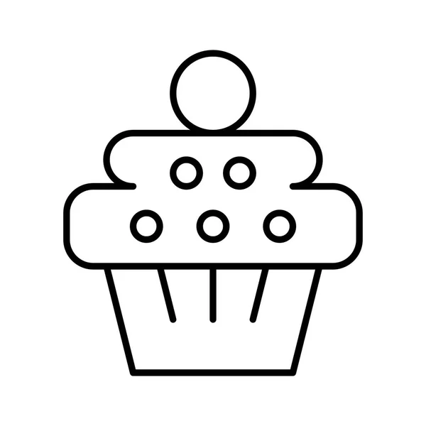 Muffin Bakery Ikone Vektorillustration — Stockvektor