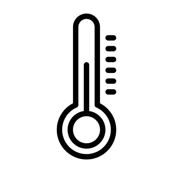 Thermometer Pictogram Witte Achtergrond Vector Illustratie — Stockvector