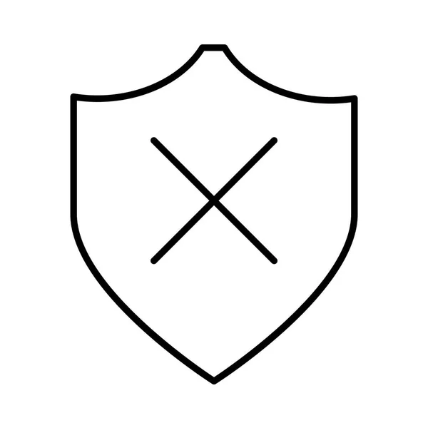 Escudo Cruz Icono Sobre Fondo Blanco Vector Ilustración — Vector de stock