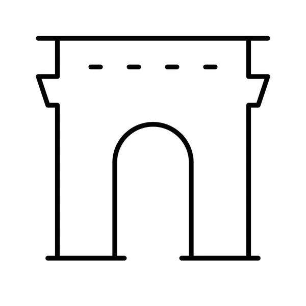 胜利法国的拱门图标 矢量图解 — 图库矢量图片