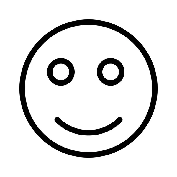 Emoji Happy Icon Hvit Bakgrunn Vektorillustrasjon – stockvektor