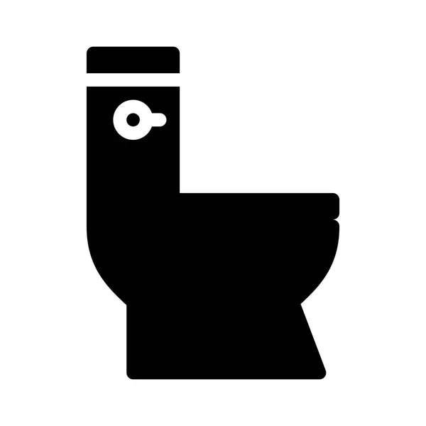 Toilet Icon White Background Vector Illustration — Stock Vector
