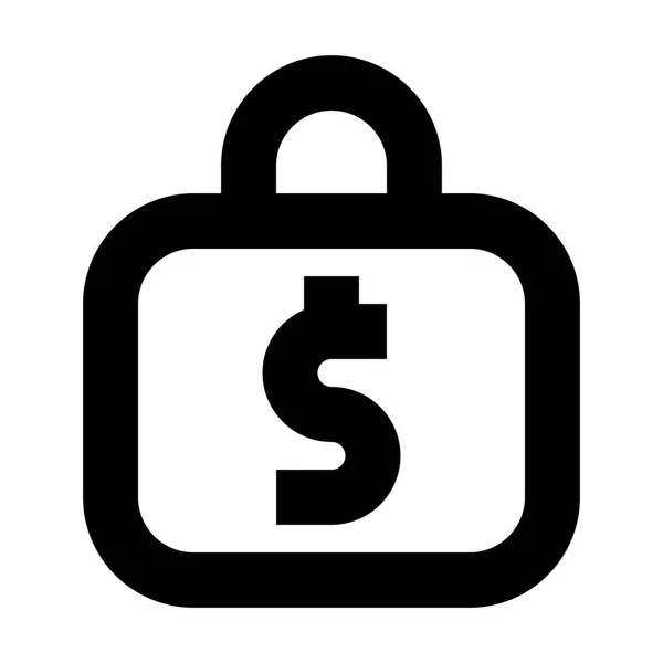 Lock Protect Dollar Icon Vector Illustration — Stock Vector