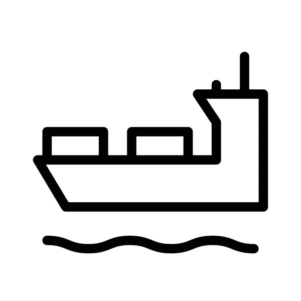 Εικονίδιο Πλοίου Διανυσματική Απεικόνιση — Διανυσματικό Αρχείο