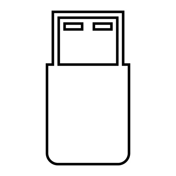 Usb Flash Icono Almacenamiento Ilustración Vectores — Vector de stock