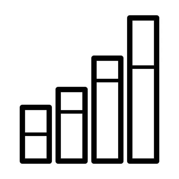 Icône Diagramme Barres Illustration Vectorielle — Image vectorielle