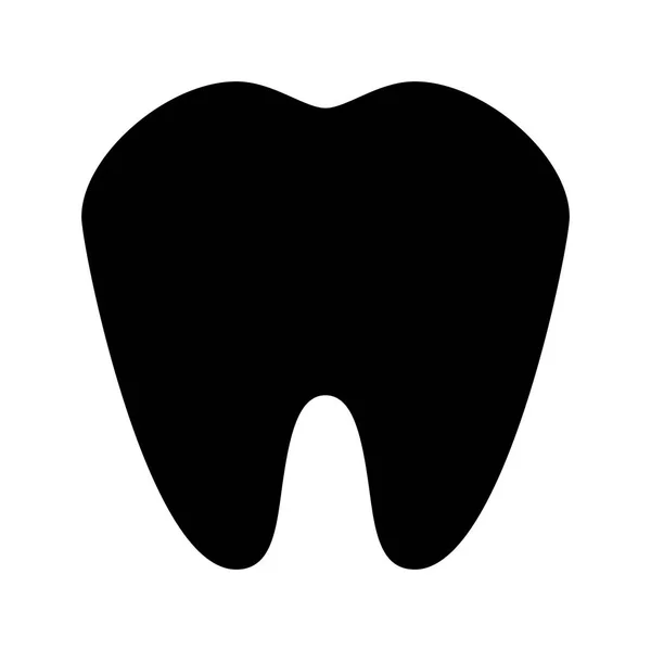 Ícone Dente Fundo Branco Ilustração Vetorial — Vetor de Stock