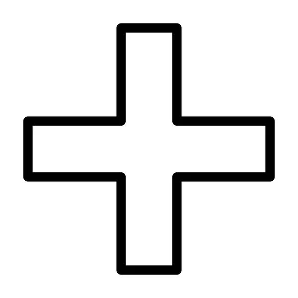 Icona Croce Illustrazione Vettoriale — Vettoriale Stock
