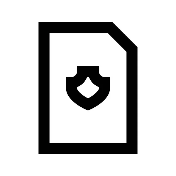 Dokument Symbol Auf Weißem Hintergrund Vektorillustration — Stockvektor