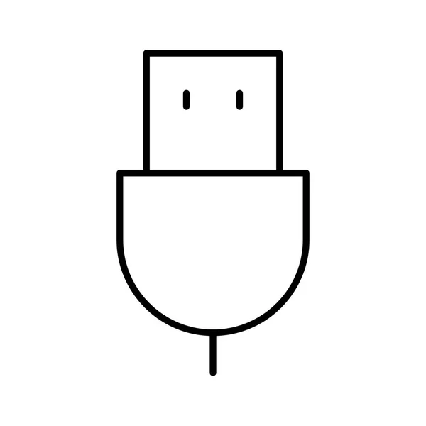 Ikona Usb Plug Vektorová Ilustrace — Stockový vektor