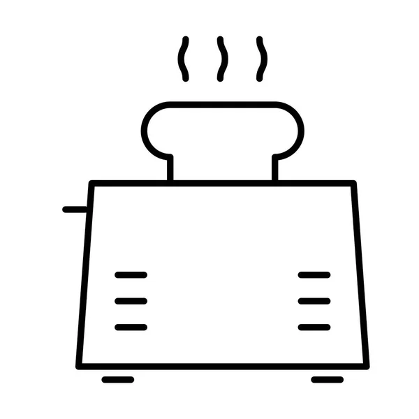 Toaster Symbol Auf Weißem Hintergrund Vektorillustration — Stockvektor