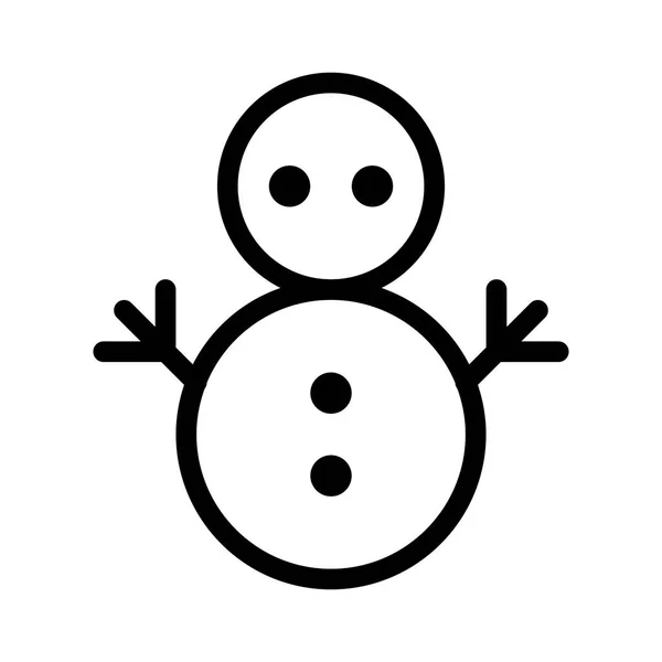 雪人霜冻冬季图标 病媒图解 — 图库矢量图片