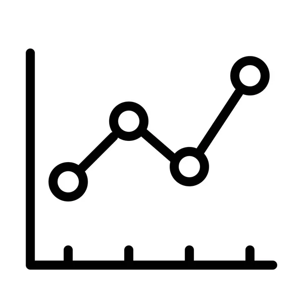 Icono Gráfico Línea Ilustración Vectorial — Vector de stock