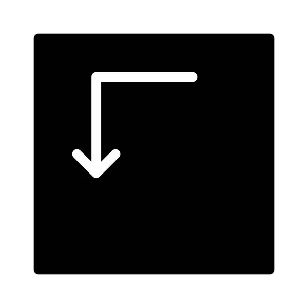 Corner Left Arrow Icon Vector — 스톡 벡터