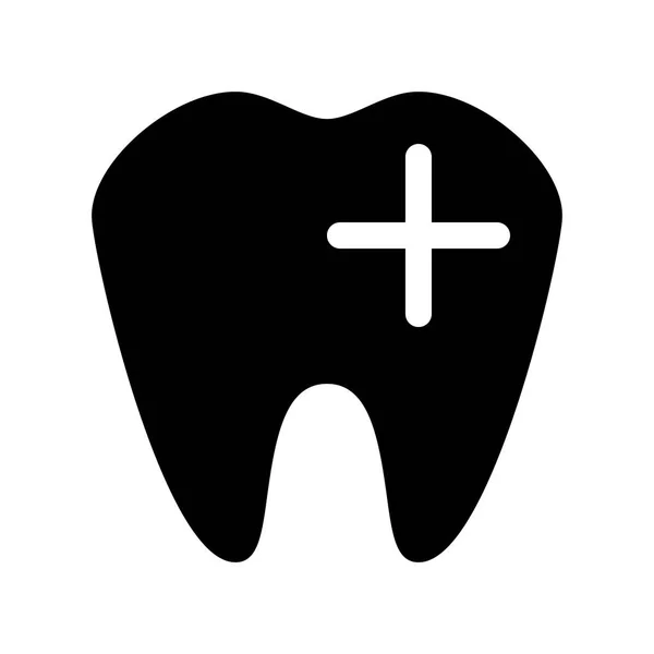 Ikona Zęba Białym Tle Ilustracja Wektora — Wektor stockowy