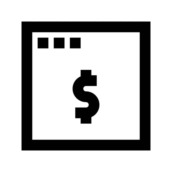 App Bancaire Icône Dollar Illustration Vectorielle — Image vectorielle