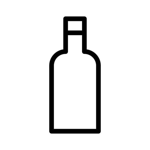 Ícone Garrafa Vinho Fundo Branco Ilustração Vetorial —  Vetores de Stock