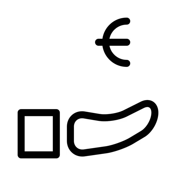 Inkomsten Euro Pictogram Vector Illustratie — Stockvector