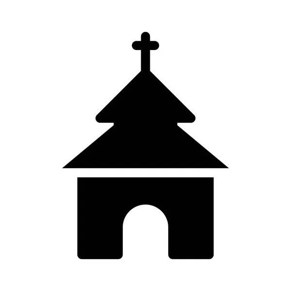 Kapel Kerk Icoon Vector Illustratie — Stockvector