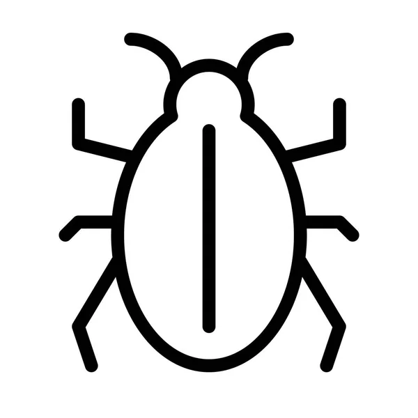 Bug Ícone Computador Ilustração Vetorial — Vetor de Stock