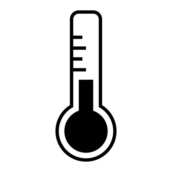Beyaz Arkaplanda Termometre Simgesi Vektör Illüstrasyonu — Stok Vektör