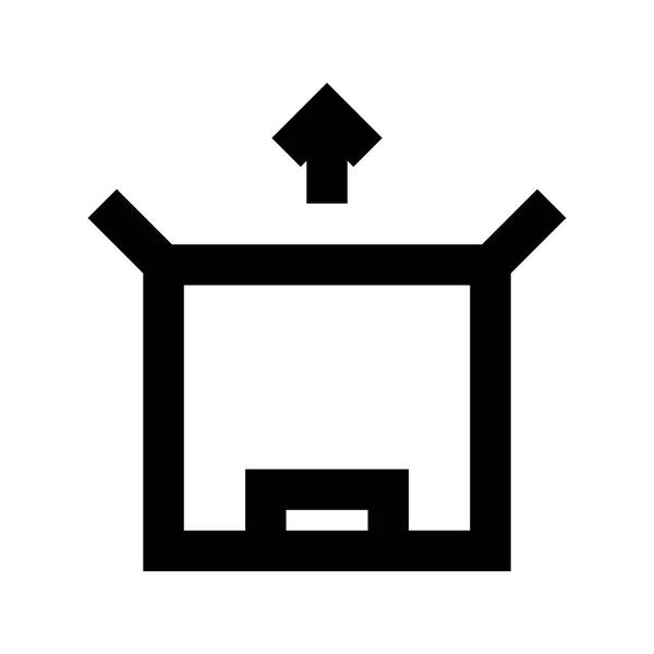 Unboxing Symbol Vektor Illustration — Stockvektor