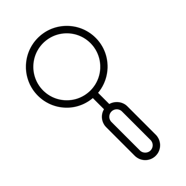 Magnifying Glass Pesquisa Zoom Ícone Interface Fundo Branco Ilustração Vetorial — Vetor de Stock