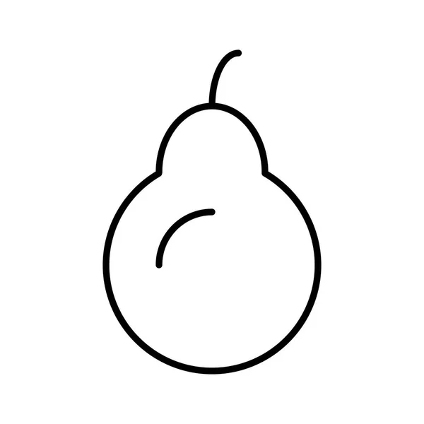 Birnenfrucht Symbol Auf Weißem Hintergrund Vektorillustration — Stockvektor