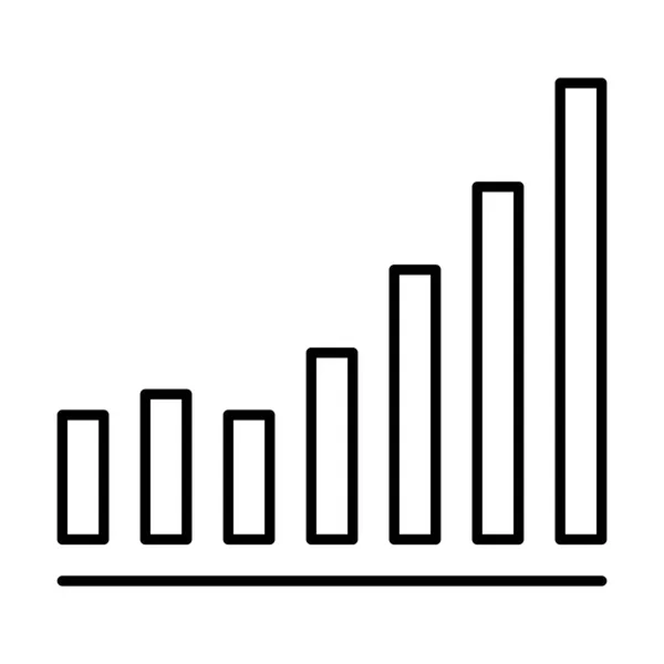 Icono Gráfico Barras Ilustración Vectorial — Vector de stock
