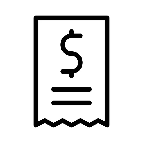 Ikona Dolaru Bill Bílém Pozadí Vektorová Ilustrace — Stockový vektor