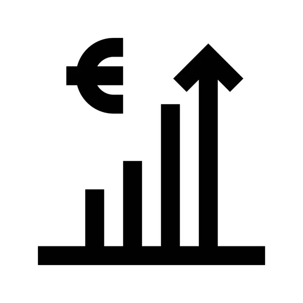 Profit Euro Icon Vector Illustration — Stock Vector