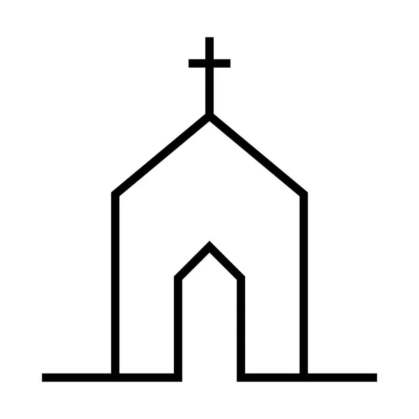 Kerk Icoon Vector Illustratie — Stockvector